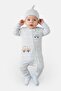 Toddlers Boy 2Pcs Stripe Bodysuits With Hat Set, Multicolor