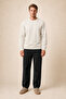 Lines Regular Fit Winter Sweatshirt Stone - 4