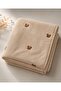 Bear Embroidered Welsoft 90*100 cm Baby Blanket - Brown Beige - 3