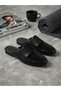 2027 New Model Premium Quality Texture Black Stylish Design Men's Guest House Dowry and Groom Slippers - 2