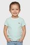 Toddlers Girl Embroidered Logo Short Sleeve T-Shirt, Mint Green