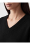 V-Neck Lace Detailed Women's Knitwear Sweater - 3