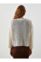 Crew Neck Openwork Oversized Women's Knitwear Sweater - 4