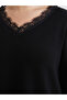 Plus Size V-Neck Women's Knitwear Sweater - 3