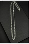 Figaro Model Men's Stainless Steel Chain Necklace Thin 4mm Eck55K - 4