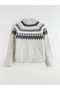 Half Turtleneck Patterned Women's Knitwear Sweater - 6