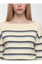 Boat Neck Striped Women's Knitwear Sweater - 3