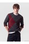 Rmz Gi̇yi̇m Farkiyla Zero Roba Collar Diamond Embroidered Men's Knitwear Sweater