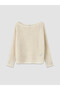 Boat Neck Openwork Women's Knitwear Sweater - 5