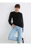 Crew Neck Lace Detailed Women's Knitwear Sweater