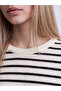 Esvab • Modern & Distinctive Zero Roba Collar Striped Women's Knitwear Sweater - 3