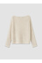 Boat Neck Openwork Women's Knitwear Sweater - 6