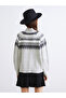 Half Turtleneck Patterned Women's Knitwear Sweater - 4