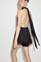 Lace-trimmed halterneck playsuit - 7