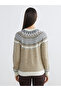 Crew Neck Patterned Women's Knitwear Sweater - 4
