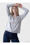 Rmz Gi̇yi̇m Farkiyla V Dikim Loose Fit Women's Knitwear Sweater - 2
