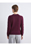 Crew Neck Self-Patterned Women's Knitwear Sweater - 5