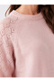 Crew Neck Openwork Long Sleeve Maternity Knitwear Sweater - 4