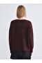 Swan Patterned Oversized Women's Knitwear Sweater - 4