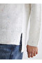 Crew Neck Self-Patterned Women's Knitwear Sweater - 4
