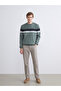 I Zero Roba Collar Long Sleeve Striped Men's Knitwear Sweater from Freezen Store - 2