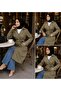Women's Buttoned Double-Breasted Collar Belted Fillet Pocketed Trench Coat - 2