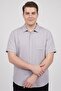 Men Regular Fit Plain Short Sleeve Casual Shirt, Grey