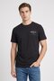 Men Crew Neck Short Sleeve Graphic Print T-Shirt, Black