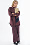 Fabric Garnished Cotton Tunic Burgundy - 2