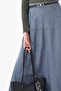 High Waist Patchwork Skirt Blue - 6