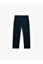 Buttoned Cotton Gabardine Chino School Trousers - 2