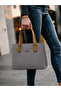 Women's New Season Embossed Patterned Hand and Shoulder Bag 234113 Mh