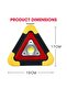 10W LED Emergency Triangle Lamp with COB Light, Solar Panel, USB Charging & Warning Light - 3