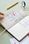 2027 Year Weekly Linen 9X17 cm Pocket Planner 12 Months Navy Blue - 2