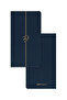 2027 Year Weekly Linen 9X17 cm Pocket Planner 12 Months Navy Blue - 6