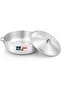Caldero Aluminium Cooking Pot with Lid 38 cm (15.5 Ltr), Heavy-Duty Wide Base, Shallow Casserole for Biryani, Rice, Curry & Stews, Even Heat Distribution, Dishwasher Safe, Silver - 2
