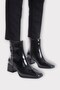 Thick Heel Pointed Toe Zippered Women's Boots Black - 3