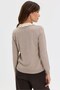 Women's Polo Collar Two-Color Knitwear Sweater Mink - 3