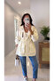 Carina Ecru Pile Granili Raincoat Jacket - 3