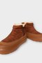 Nubuck Thick Sole Women's Boots with Fur Inside Taba - 5