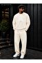 Men's Good Things Take Time Typography Printed Crew Neck Regular Fit Men's Tracksuit Set /Straight Leg Bottom