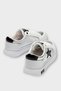 Women's Star Detail Stylish Sneaker Shoes White - Black - 6