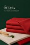Red Duck Fabric Tablecloth Water and Stain Resistant Plain Pattern Durable Stylish Design - 5