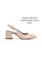 Ten Rugan Leather Pointed Toe with Open Back and Large Buckle 5cm Covered Heel New Season - 2