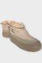 Nubuck Thick Sole Women's Boots with Fur Inside Beige - 6