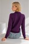 Women's Polo Collar Gold Button Detailed Knitwear Sweater - 2