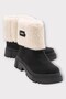 Thick Sole Suede Fur Women's Boots Black - 6