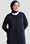 Striped Basic Knitwear Cardigan Navy Blue - 4