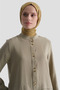 Aller Piecework Tunic Dress in Fat Green - 4