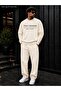 Men's Stay Focused Make It Happen Typography Printed Crew Neck Regular Fit Men's Tracksuit Set /Straight Leg Bottom